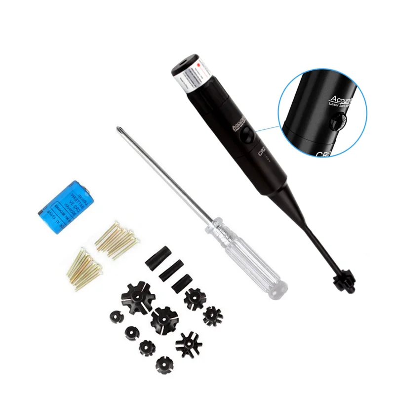  Universal Laser Bore Sight Kit .177 .22 Caliber to .78 Red Laser Collimator Boresighter