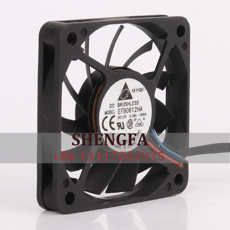 DELTA EFB0612HA Case Cooling Fan 24V 48V DC12V 0.18A EC AC 1.44W 60X60X10MM 6CM 6010 Large Air Volume Ultra Thin CPU Fan