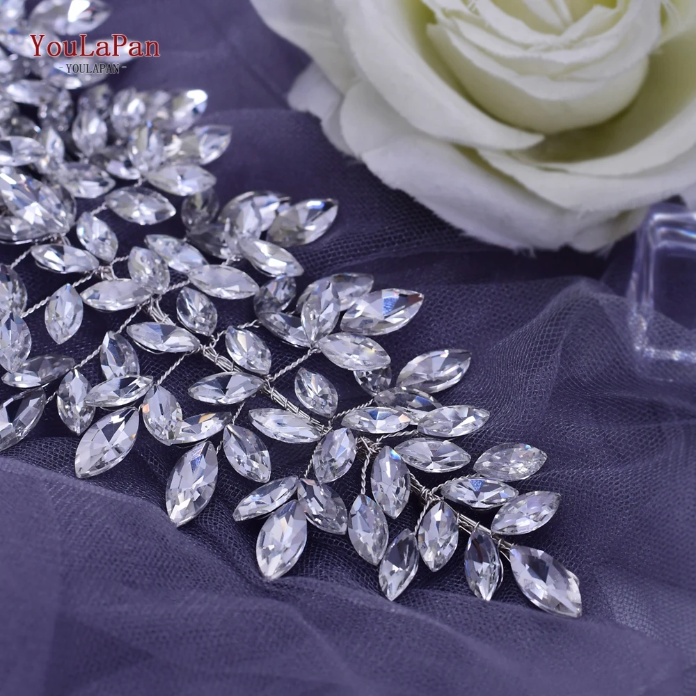 YouLaPan Bride high-end Luxury Belt Wedding Dress Sparkly Rhinestone Sash Evening Dress Belt And Dress Accessories SH416