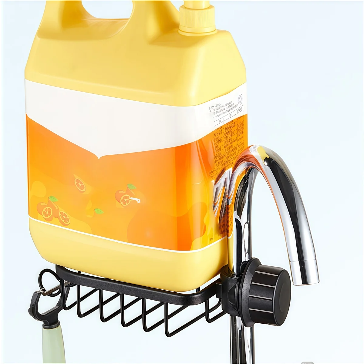 رف دش تخزين تصميم مثقوب للصرف أحادي الاتجاه حامل إسفنجة الحمام منظم منزلي مجموعة أجهزة الحمام #3