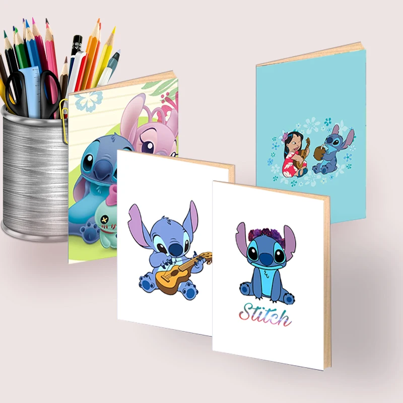 A6 Notebook Cartoon Lilo & Stitch Disney Stationery Pocket Size Note Book Diary Anime Figure Kids Halloween Gifts Cosplay Toys