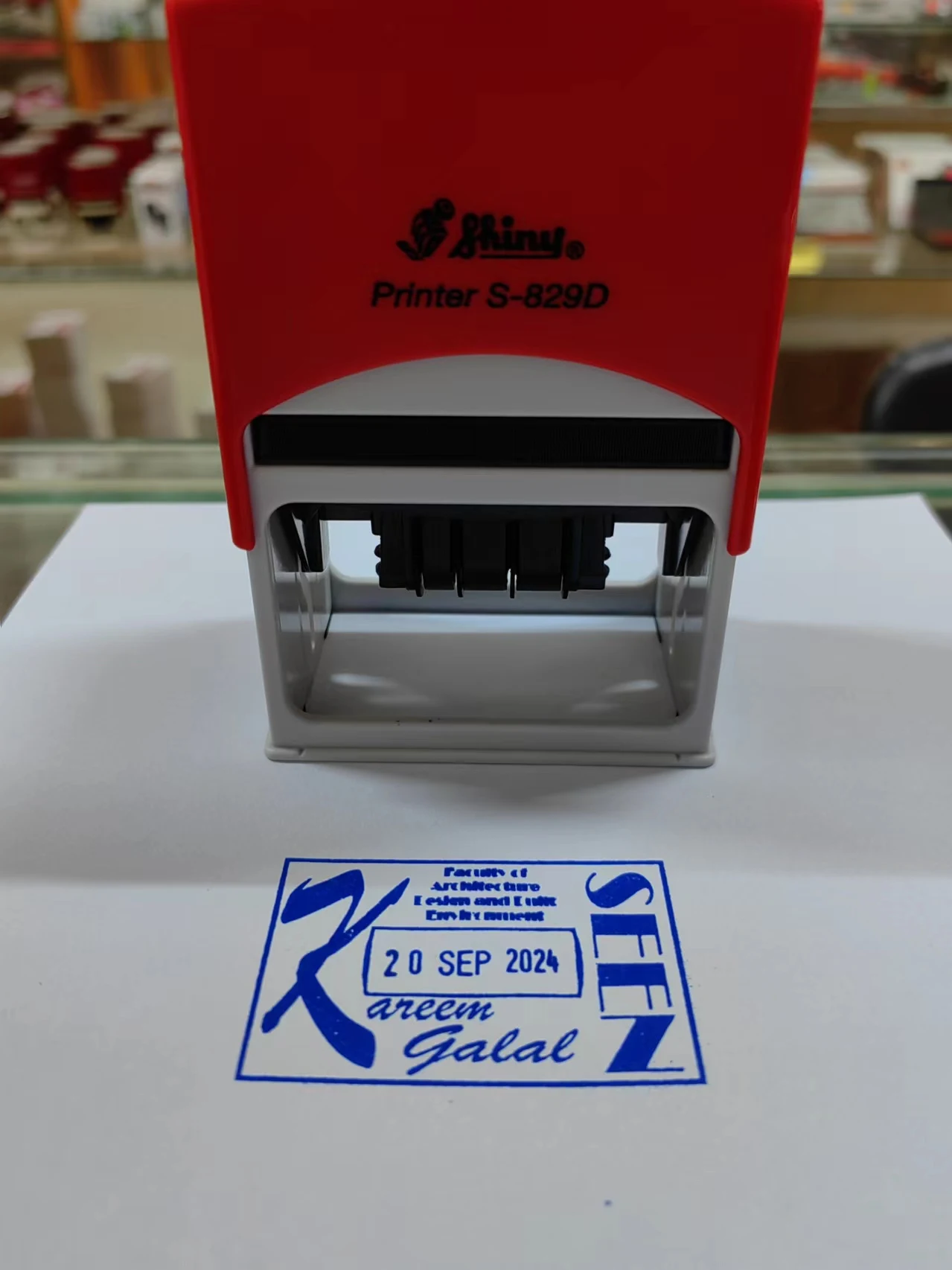 ختم تاريخ مصنوع حسب الطلب من العلامة التجارية Xinli ، حبر خلفي قابل للتعديل ، نوع الضغط ، طباعة قلاب ، لامعة ، تايوان ، من