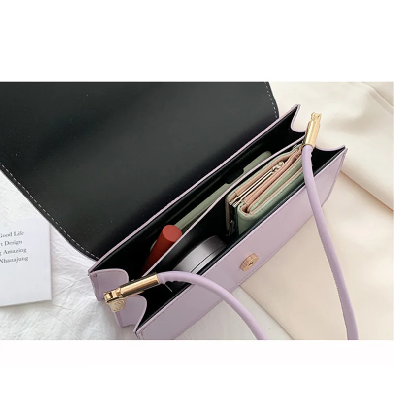 New Fashion Women Shoulder Bags Simple Solid Color Armpit Handbag Purse Clutch Messenger Bag Clutch