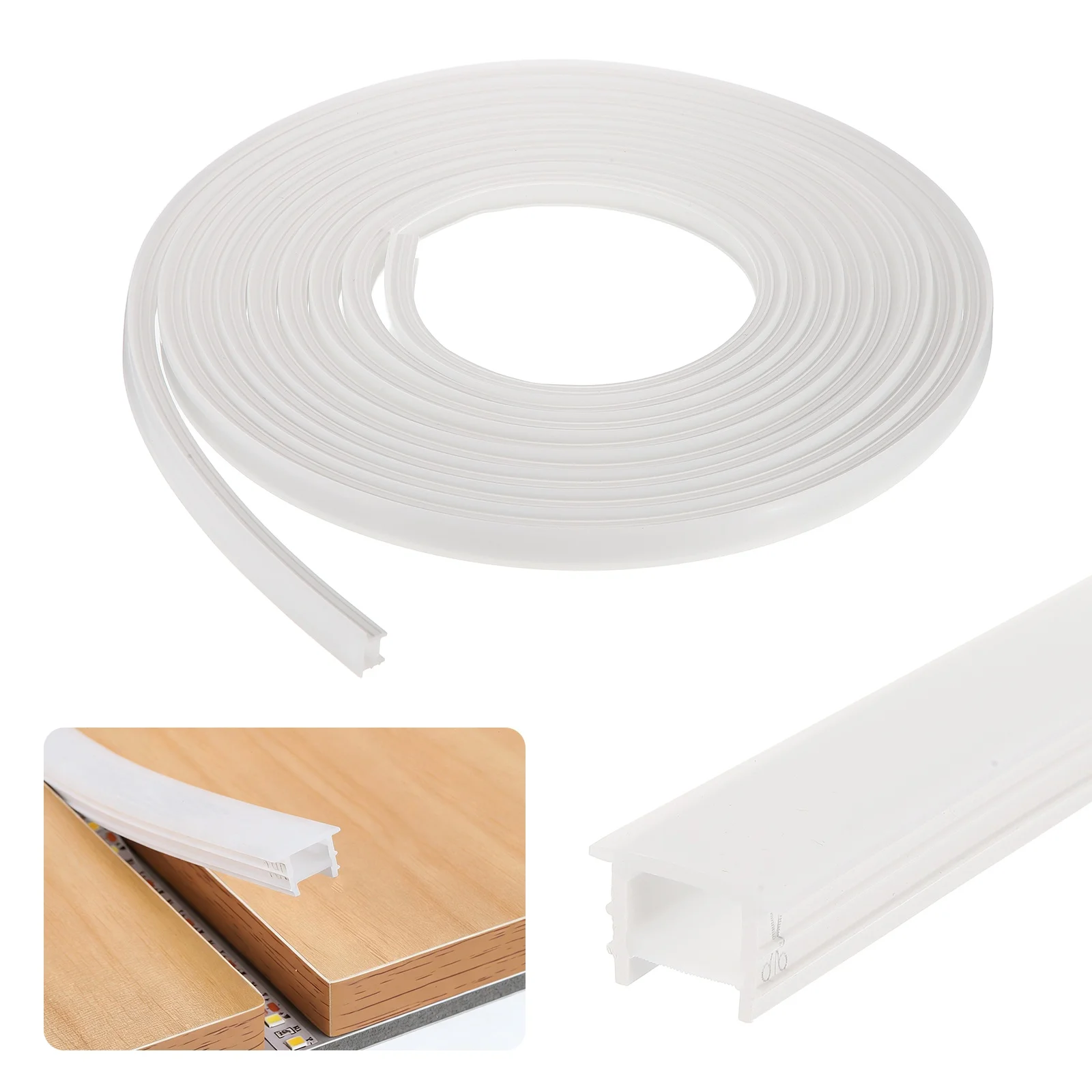 5/10Meters LED Diffuser Channel Silicone LED Channel System Flexible Neon Rope Light Strip for 5-12mm Light Strips Ambient Decor