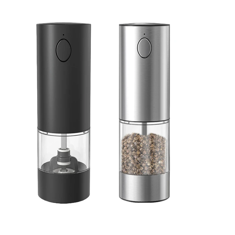 USB Charging Electric Pepper Grinder Automatic Salt Pepper Grinder Spice Shakers Spice Mill With LED Light Pepper Powder Grinder