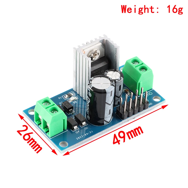 LM7805 LM7809 LM7812 DC/AC Three Terminal Voltage Regulator Power Supply Module 5V 9V 12V Output Max 1.2A