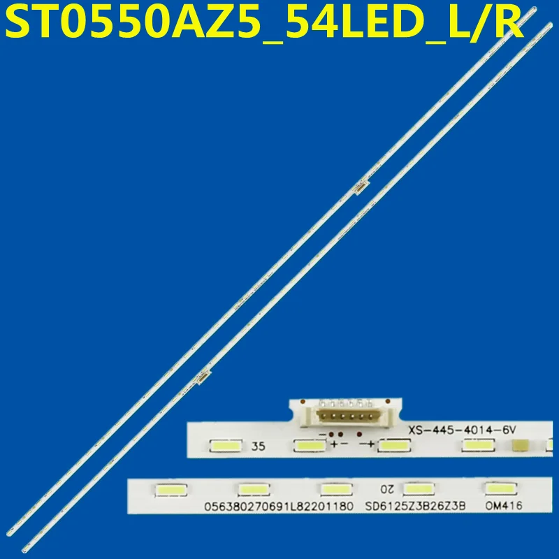 Bande de rétroéclairage LED pour KD-55XF8596 KD-55XG8505 KD-55X8566F KDL-55X8655F KD-55U8G KD-55X8500G ST0550AW5 _ 54LED _ L/R 734.0350F.0001