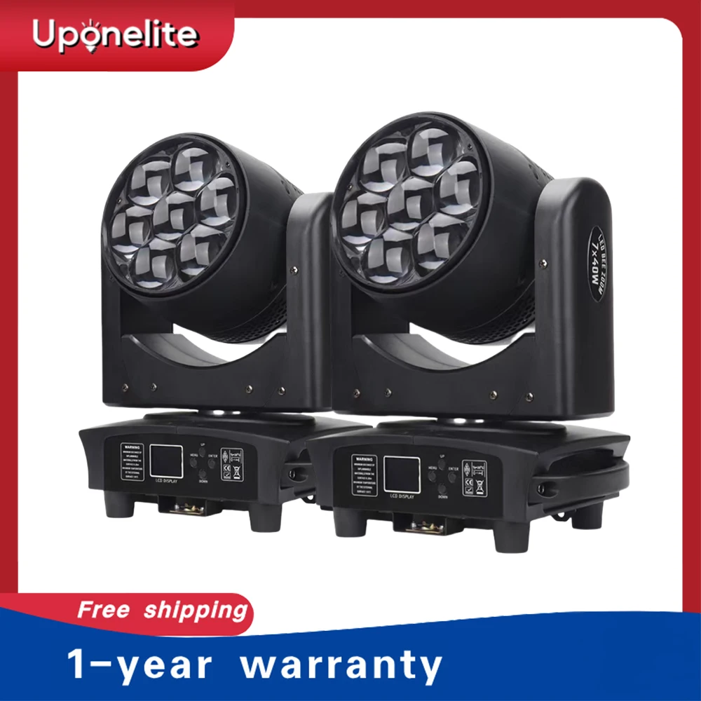 

Big Bees Eyes 7x40W RGBW LED Beam + Wash Zoom Lighting DJ Disco Home Party Night Club Bar