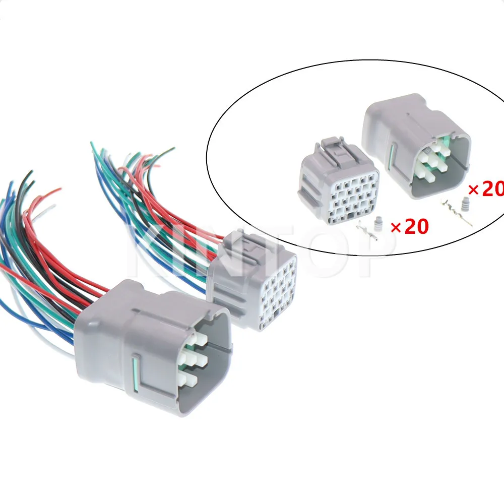 20 Pin 6189-0714 6188-0494 Car Excavator Hydraulic Pump Waterproof Socket Auto Electrical Control Board Plug AC Assembly