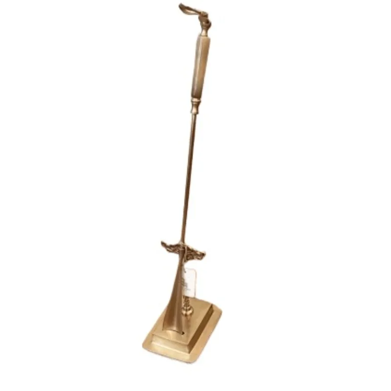 Brass long handle household creative shoehorn light luxury shoe carrying device retro entrance decoration