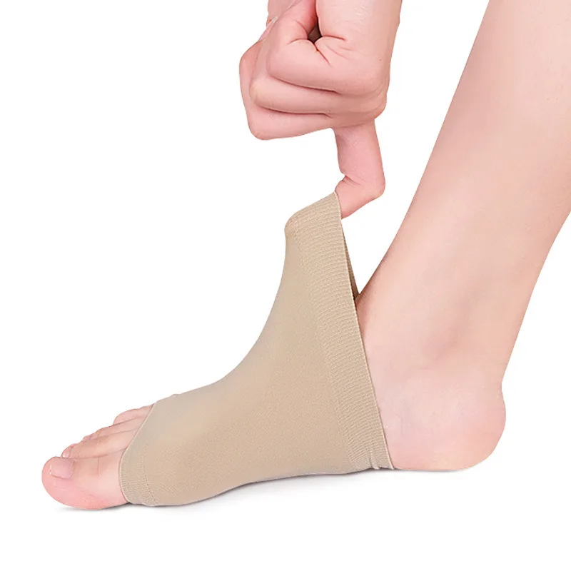 Foot Protector Correct Elastic Arch Flat Foot Cover Homens Mulheres SEBS Foot Correction Heart Palmilha Foot Heart Pad Protector Socks