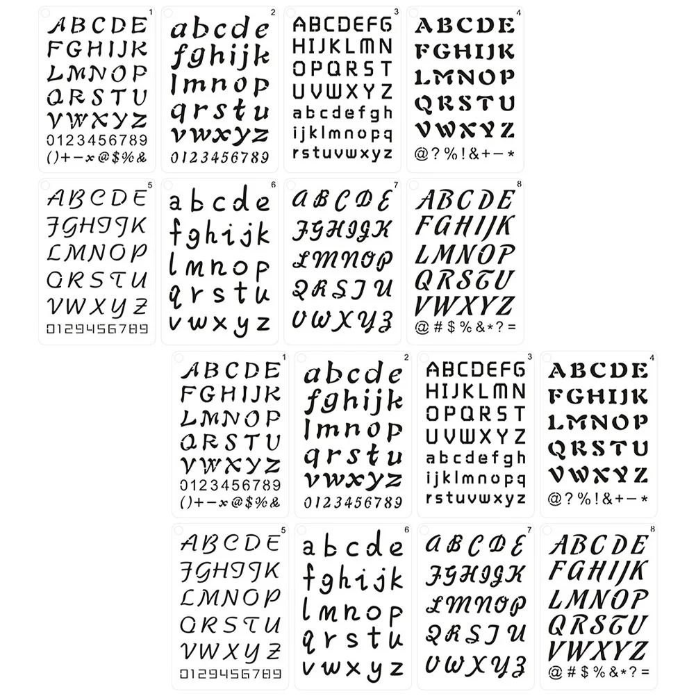 

English Alphabet Letter Number Stencils For Painting Diy Crafts Wall Wood Decor Scrapbook Supplies Pet Reusable Stencils