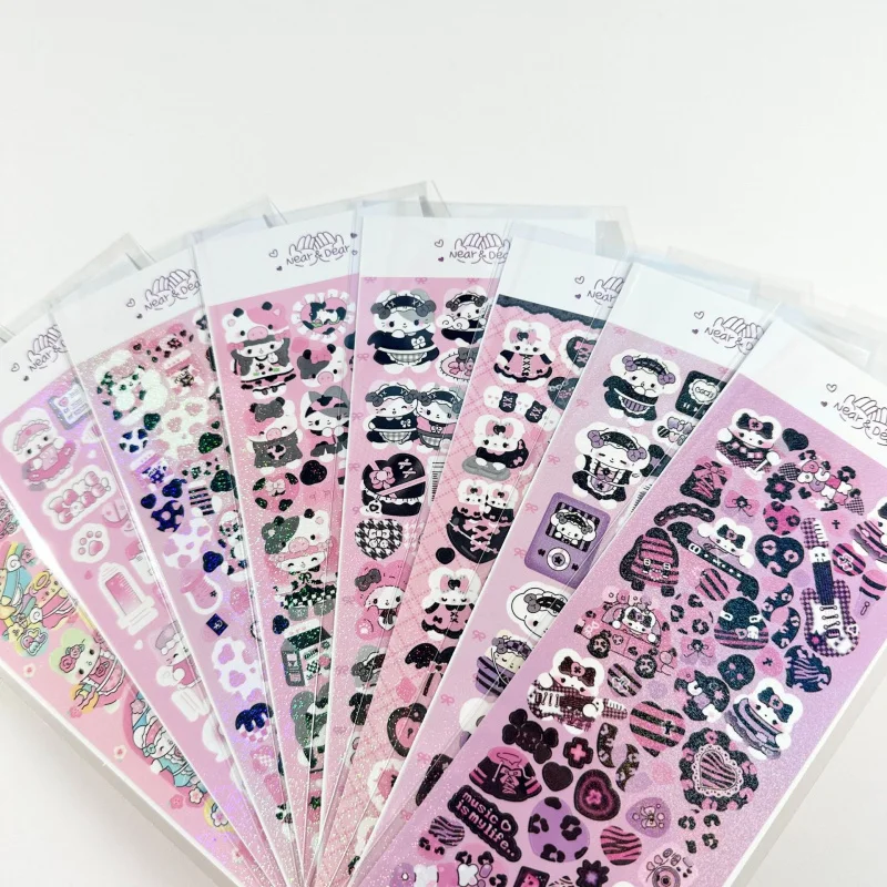 Coreano Laser Kawaii Simpatico Cartone Animato Animale Adesivi Manuale Star Card Photo Planner Notebook Scrapbook Adesivi Decorativi Fai da Te