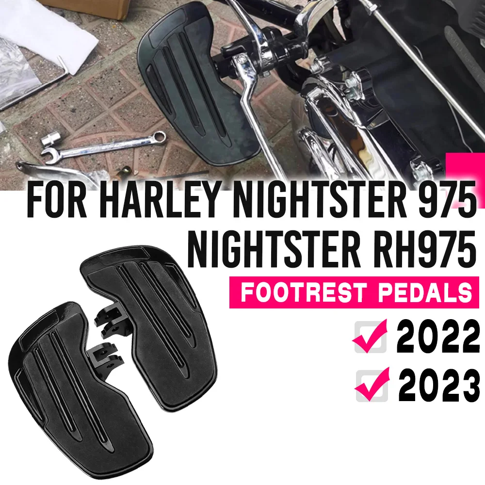 

Motorcycle Floorboards Rider Footrest Foot Pegs Driver Anti-Slip Footpegs For Harley Nightster 975 RH 975 2022 2023