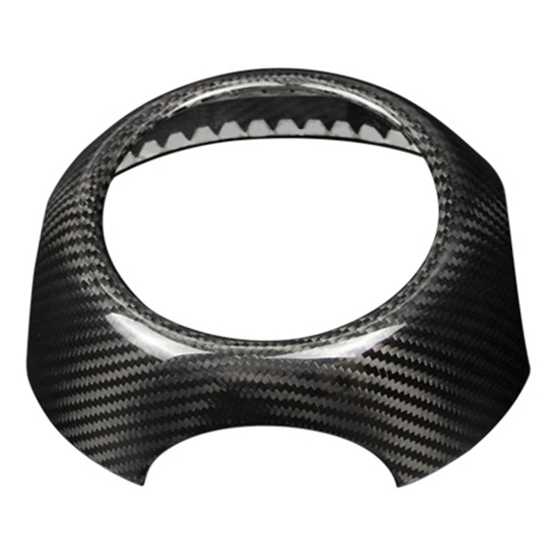 Real Carbon Fiber Steering Wheel  Cover For MINI COOPER R55 R56 R57 R58 R60 R61 Sticker Accessories