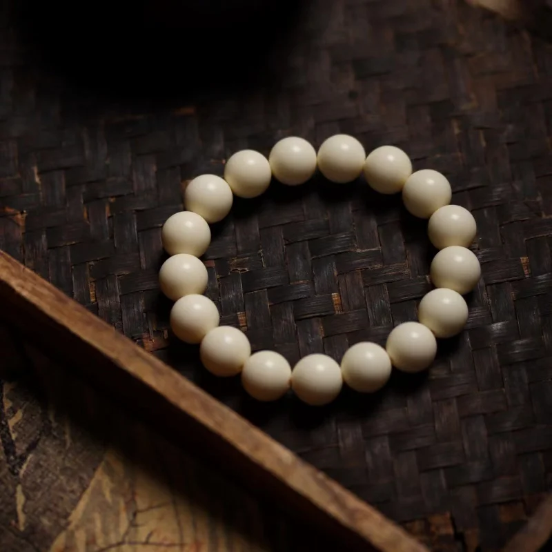 Ivory Nut Carved 12mm * 17 PCs round Bracelet Portable Hand Toy Crafts Buddha Beads Decorations