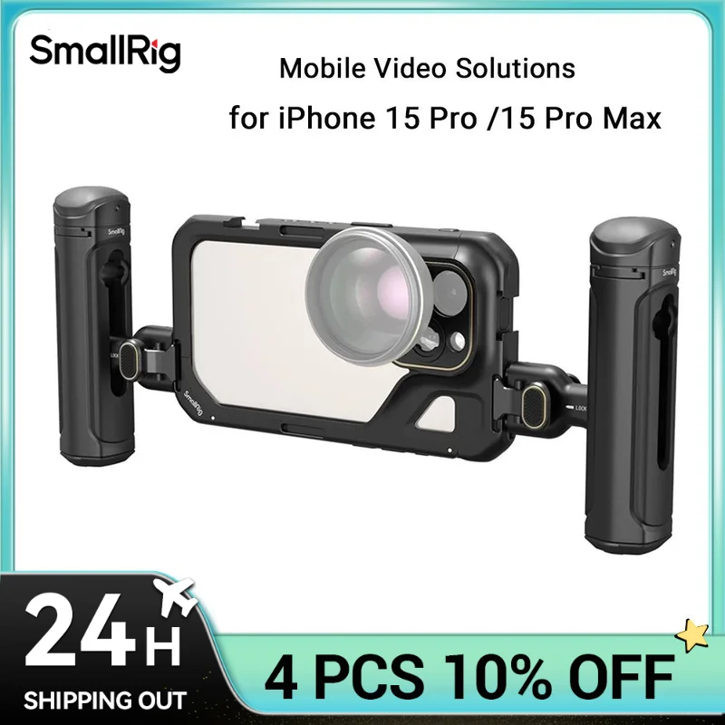 Мобильные видеорешения SmallRig для iPhone 15 Pro/15 Pro Max, клетка для смартфона iPhone 15 Pro/15 Pro Max для видеозаписи