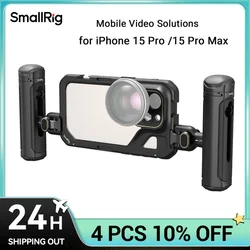 SmallRig-soluciones de vídeo móvil para iPhone 15 Pro/15 Pro Max, jaula de teléfono inteligente para iPhone 15 Pro/15 Pro Max, para vídeo y vlogs