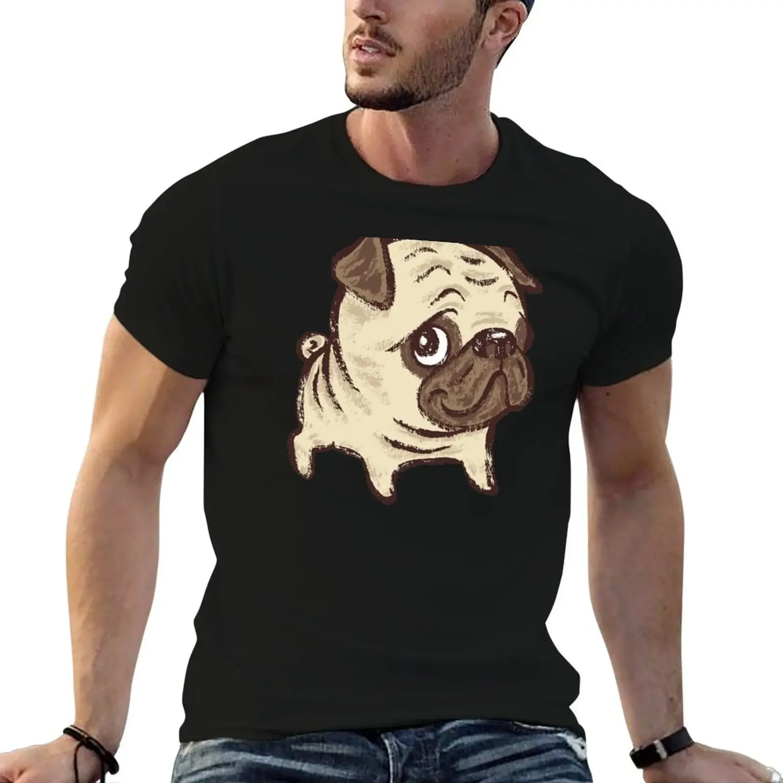 Pug puppy T-Shirt Blouse customs graphic t shirts luxury clothes men