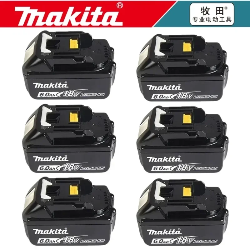 100% Original Makita 6Ah/5Ah/3Ah for Makita 18V Battery BL1830B BL1850B BL1850 BL1840 BL1860 BL1815 Replacement Lithium Battery