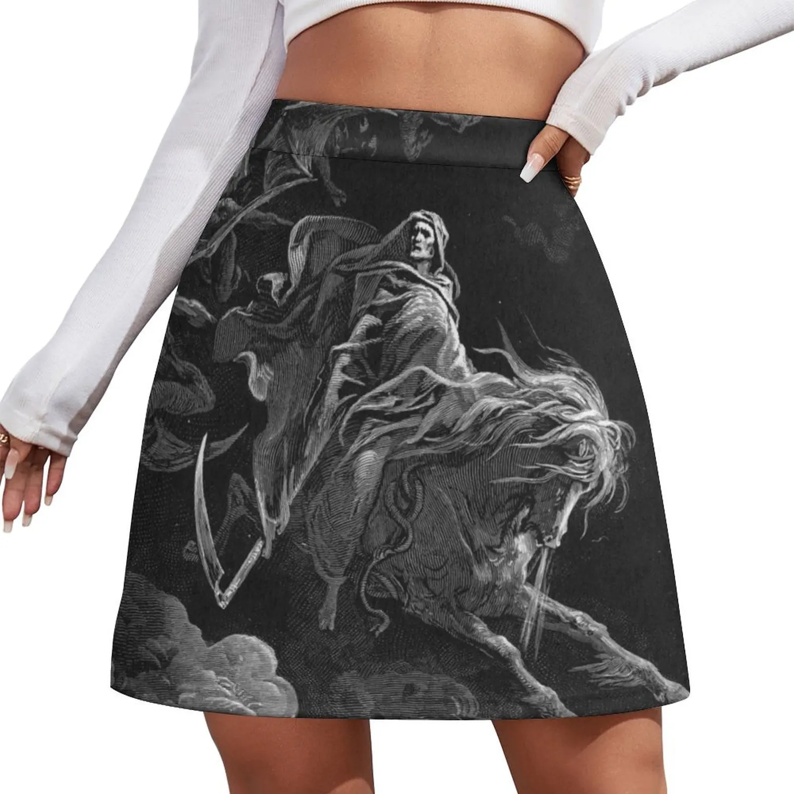 Death on a Pale Horse - Gustave Dore Mini Skirt Korean skirts luxury designer clothing women Short skirts Mini Skirt