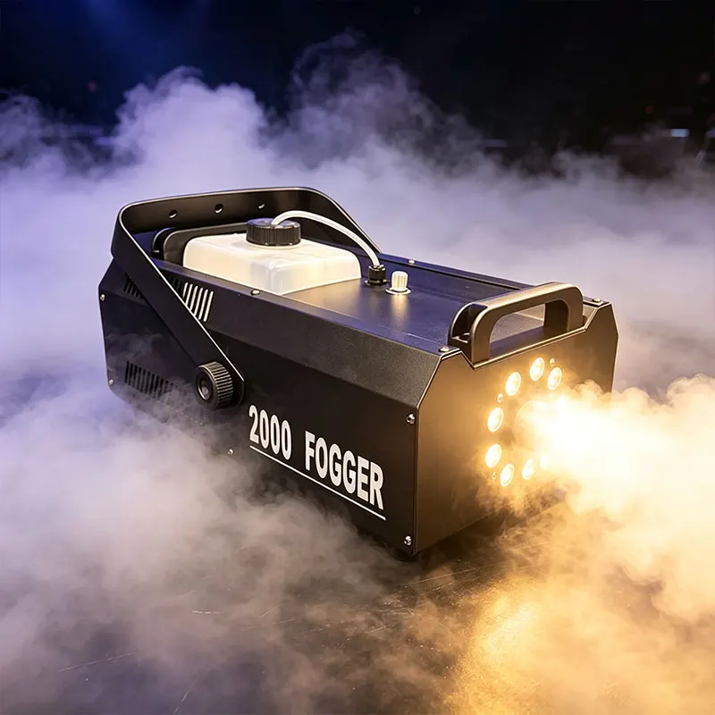 2000W 9LED Smoke Machine RGB Lighting Effect Stage Fog Machine DJ Party Disco Wedding (Support Dropshipping)