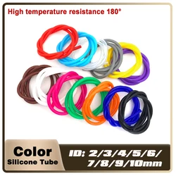 1Meter Thickening Silicone Tube Soft Rubber Hose I.D 2~19mm Heat Resistant Flexible Silica Gel Pipe Colorful Hose