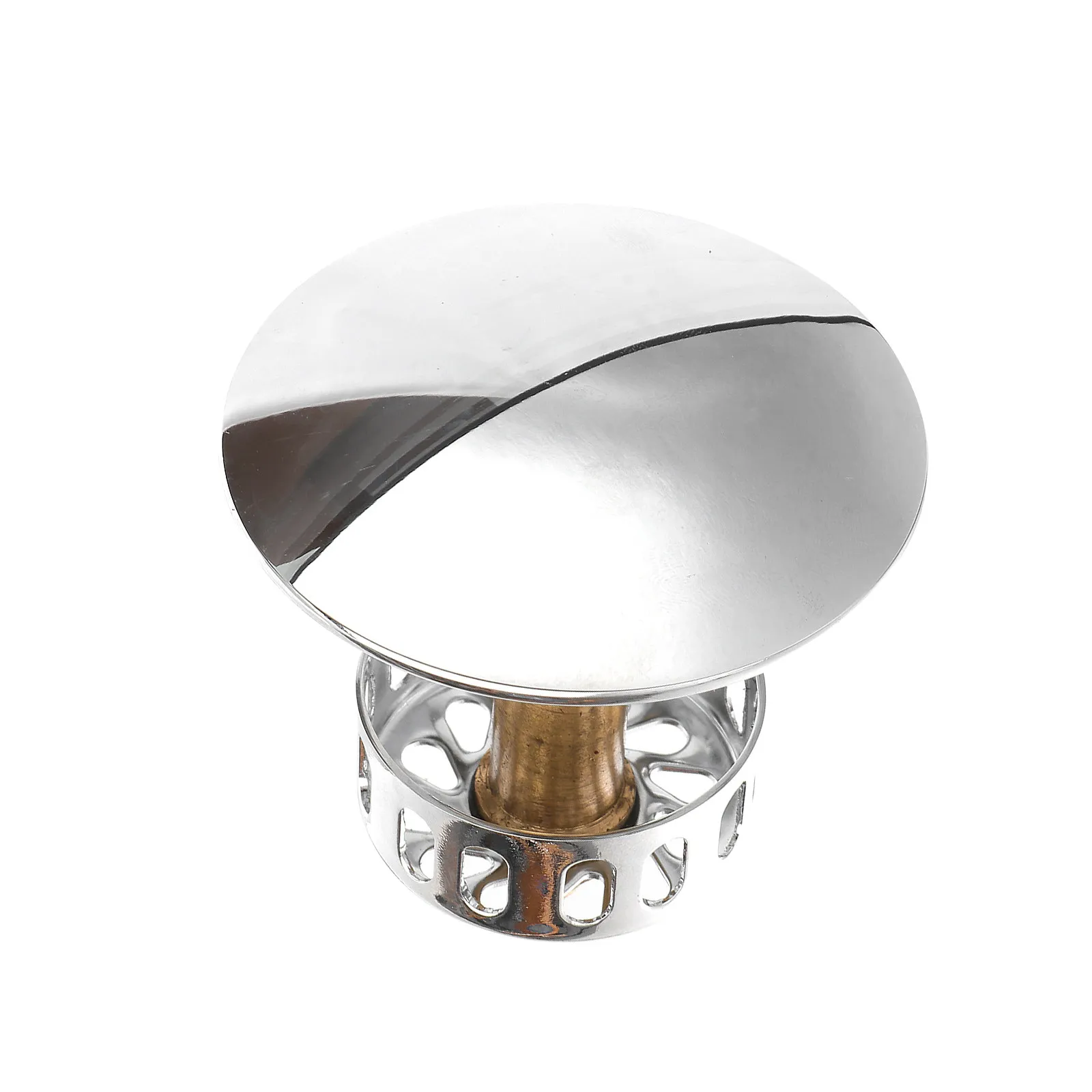 

Bath Tub Drain Plug For Basin With Overflow Slotted Push Waste Modern Round High-Grade Brass Bathroom Drainer