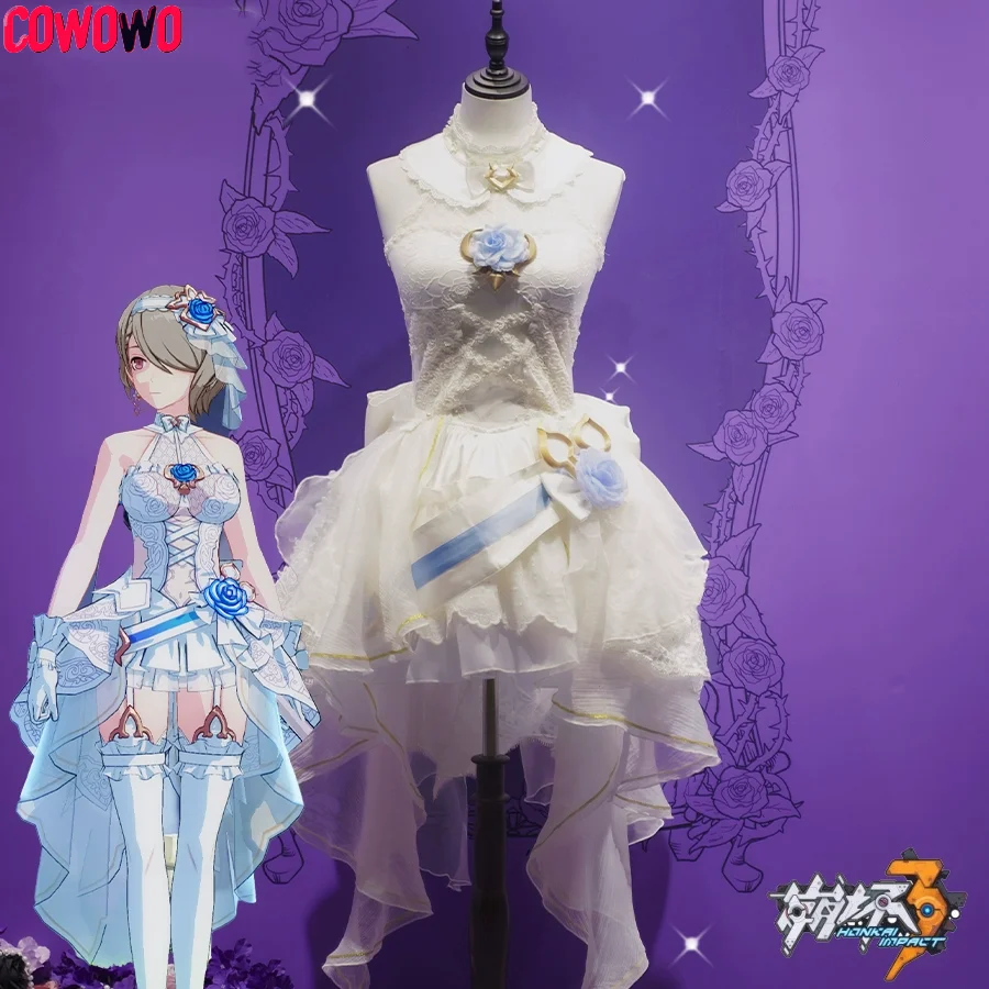 

COWOWO Honkai Impact 3rd Cos Lita Rose Oath Flower Marriage Dress Cosplay Costume Game Anime Party Uniform Hallowen Play Role