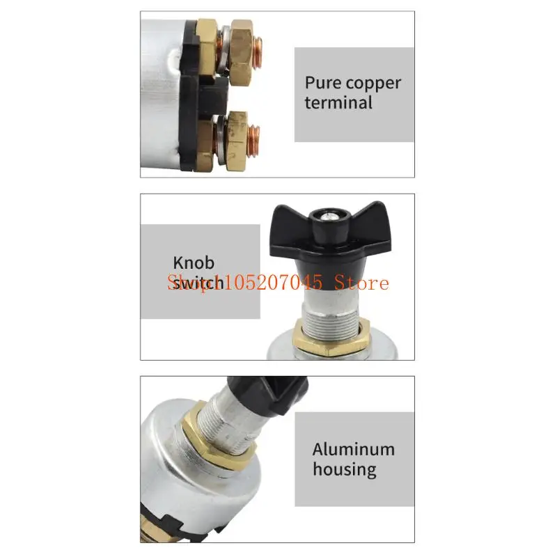 37cd Boat Battery Disconnect Knob Switches Leak Proof Design Manual Operation Copper Alloy Marine Motorhome Applications
