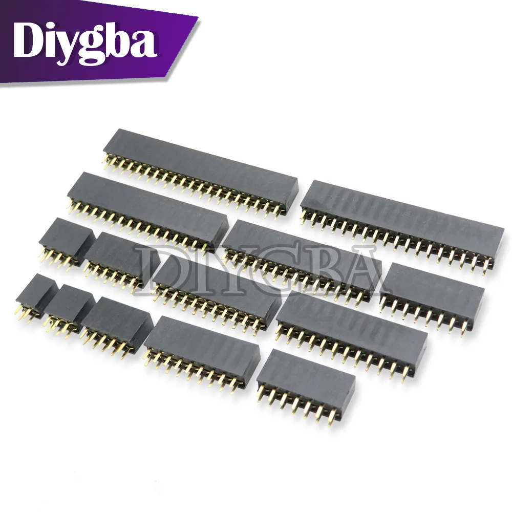 10PCS/LOT Double Row Pin Female Header Socket Pitch 2.54mm 2*3PIN 4PIN 5PIN 6PIN 7PIN 8PIN 9PIN 20PIN Connector For arduino