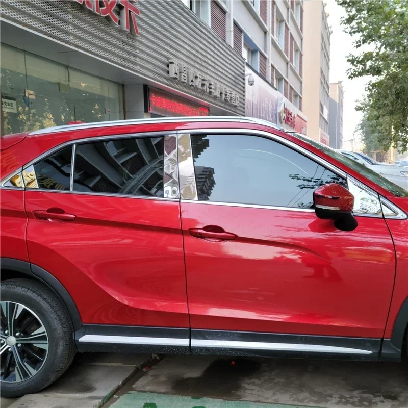 

WELKINRY For Mitsubishi Eclipse Cross 2018-2025 Car Body Door Window Central Middle A B C Pillar Column Post Cover Trim