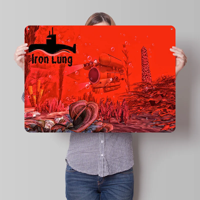 Iron Lung Submarine Underwater Scene Metal Poster Perfect Gift for Fans Lovers Customized Wall Art Metal Sign for Decor Luxury