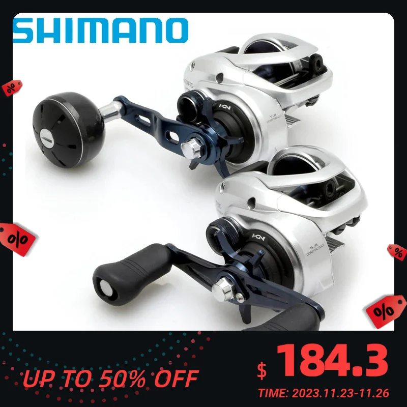 

Original SHIMANO TRANX 200HG 201HG 301 300HG 401 400HG Powerful and durable Low Profile Fishing Reel 5+1BB