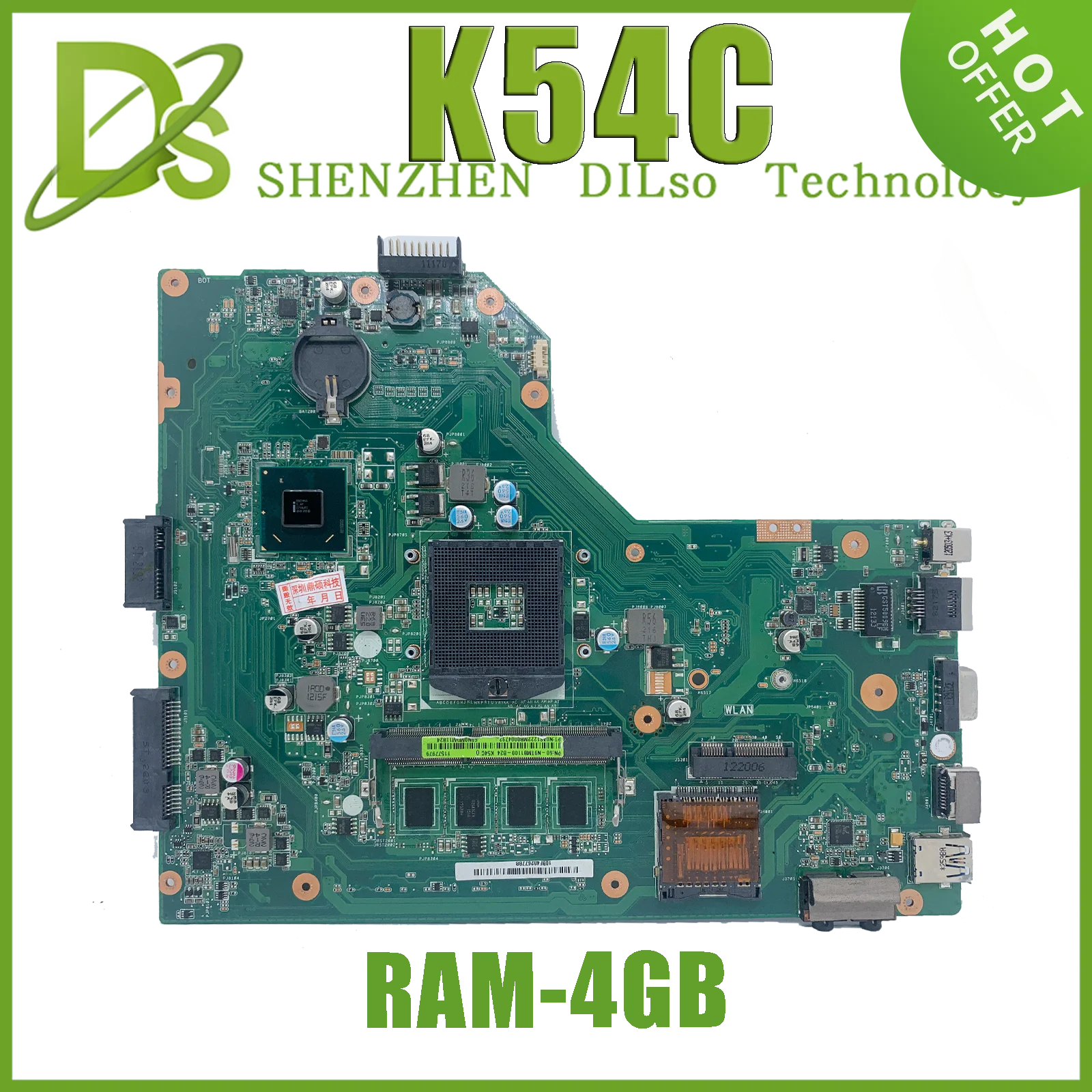 Kefu k54c mainboard para asus x54c k54hr k54c k54l x54l portátil placa-mãe I3-2310M trabalho de teste 100% placa-mãe de trabalho original