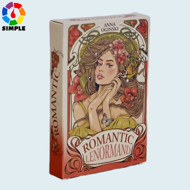 

10.5*7.5cm Romantic Lenormand Oracle Floral Motifs of The Art Nouveau Style 37 Pcs Cards (with 1 Special Card)