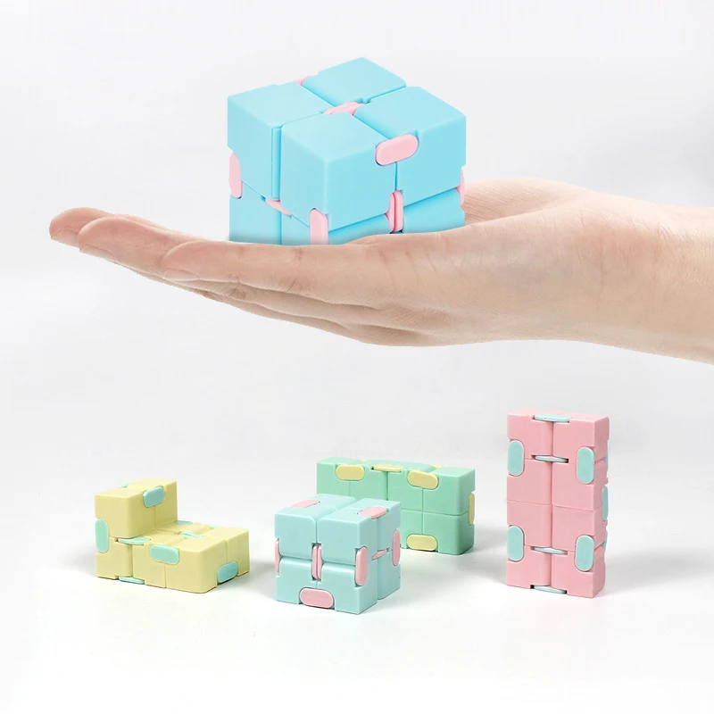 Cube de doigt de décompression pour enfants et adultes, jouets Fidget, Extron Cube, souligné, institut, décompresser la poignée du cube, nouveau