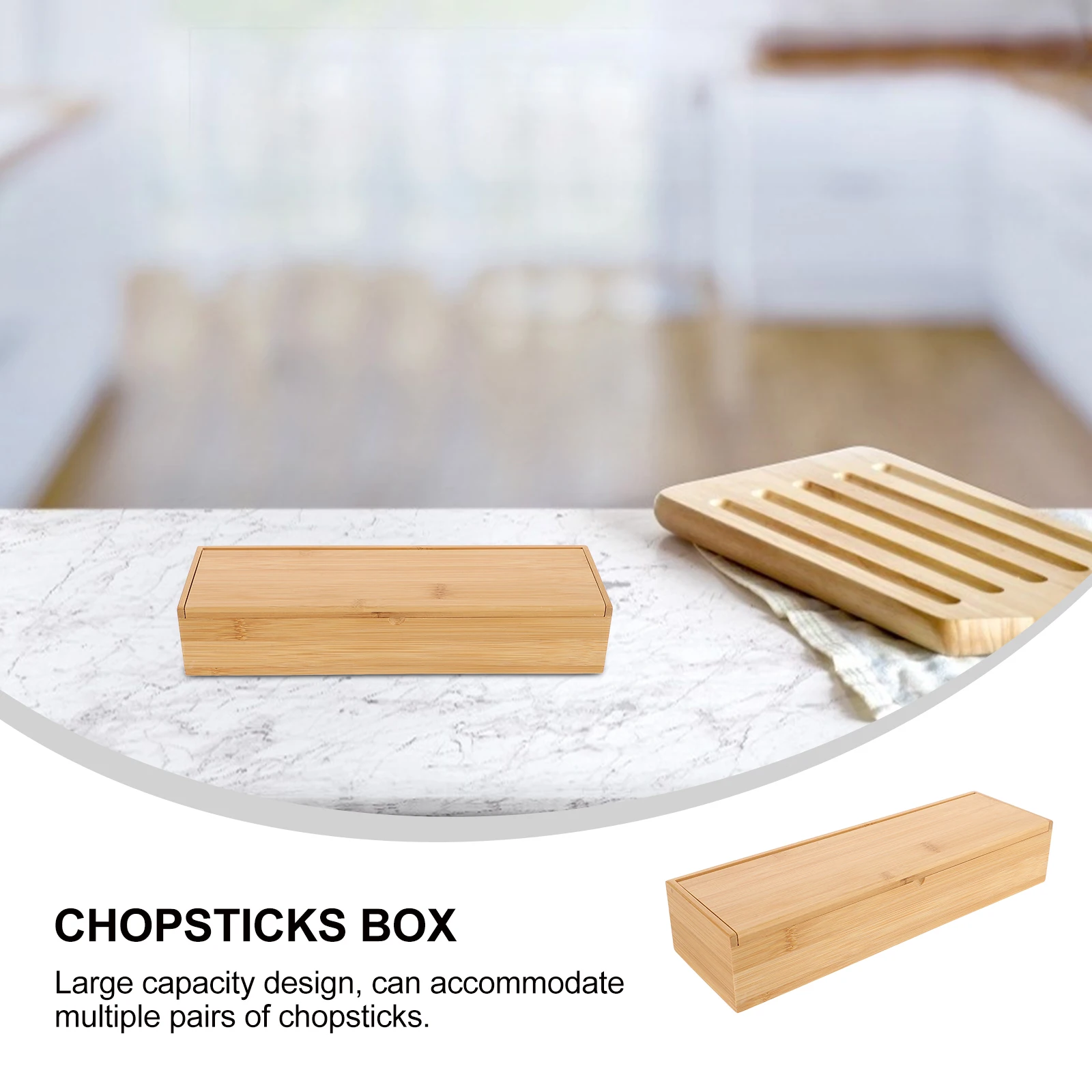 

Bamboo Chopstick Box Kitchen Storage Case Organizers Container Cutlery Silverware Tray Utensil Drawer Organizer Space Saving