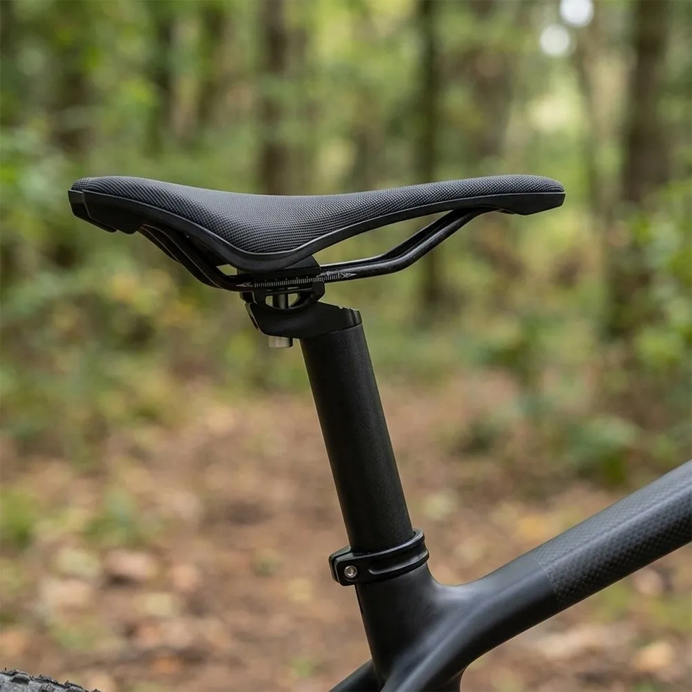 Bicycle Seat Post For MTB Secure Clamping 27.2mm*350mm Aluminum Alloy Seatpost Easy Angle Adjustment Etched Scale Marks