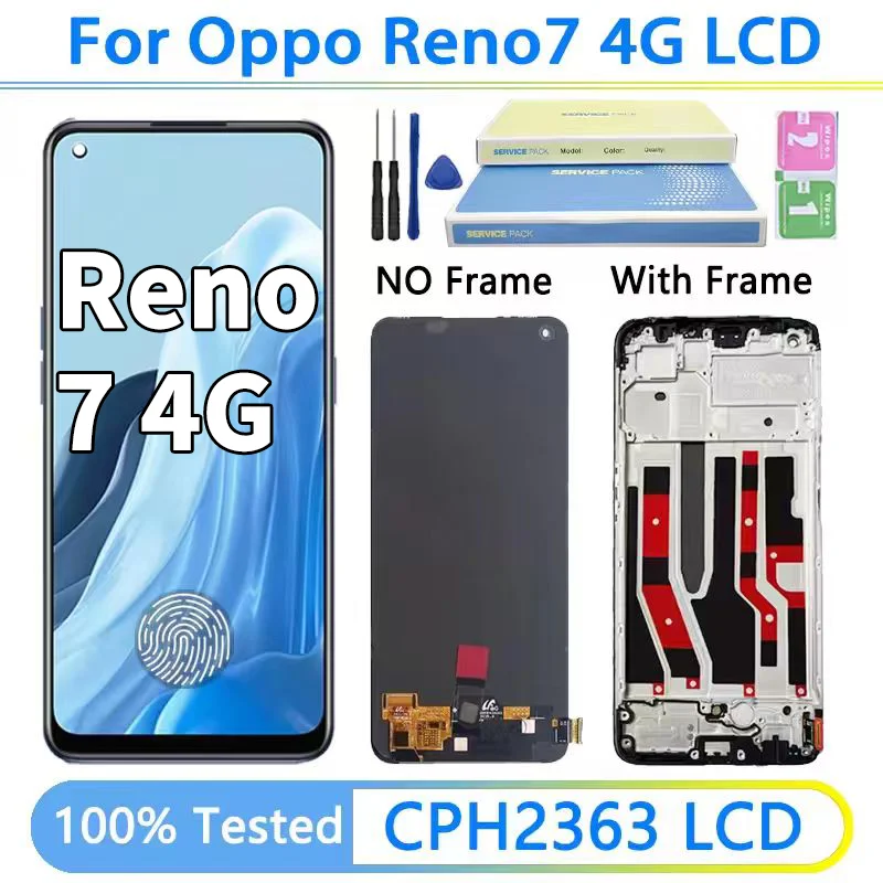 TFT/AMOLED para Oppo Reno7 4G LCD CPH2363 pantalla táctil digitalizador montaje para OPPO Reno 7 4G pantalla LCD