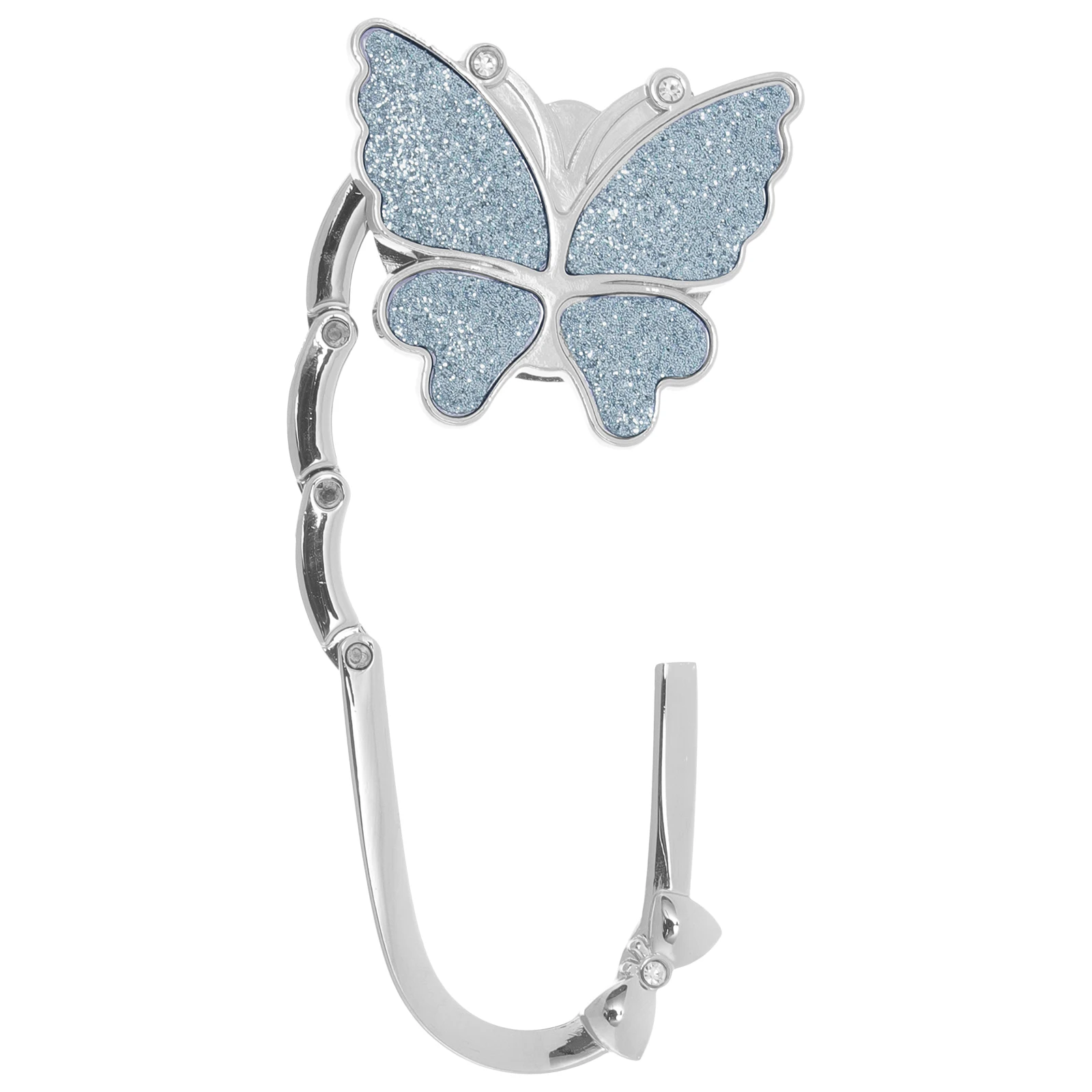 

Stylish Butterfly Desk Bag Foldable Table Purse Matte Finish Space Saving Decorative Bag Hanger Women Handbag Luggage