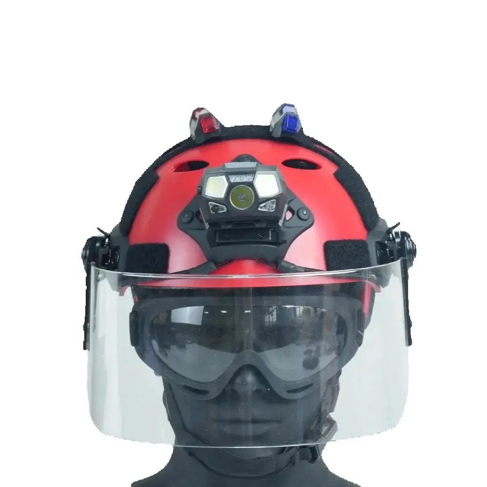 BOOIU FAST Helmet Protective Face Mask PC Material Lightweight Adjustable Anti-Riot Face CS Tactical Outdoor Shooting Equipment