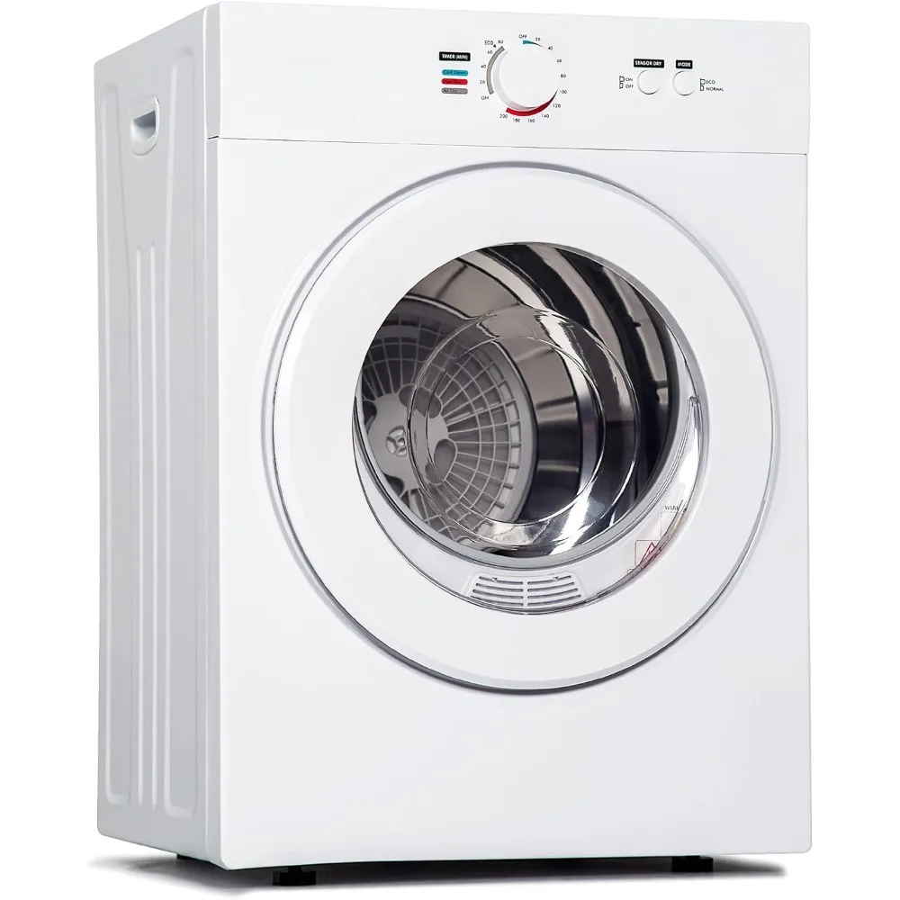 1.8 cu. ft. Portable Clothes Dryers with Exhaust Duct with Stainless Steel Liner Four Function Small Dryer Machine, Suitable