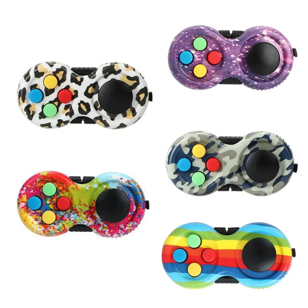 Nieuwe premium kwaliteit Fidget Controller Pad Game Focus Toy Glad ABS Plastic Stress Relief Squeeze Fun Hand Hot Interactief Cadeau