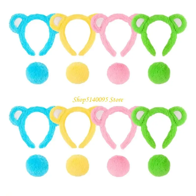 

DXAE Animal Little Bear Costume Set Bear Ears Headband Tail Halloween Cosplay Props