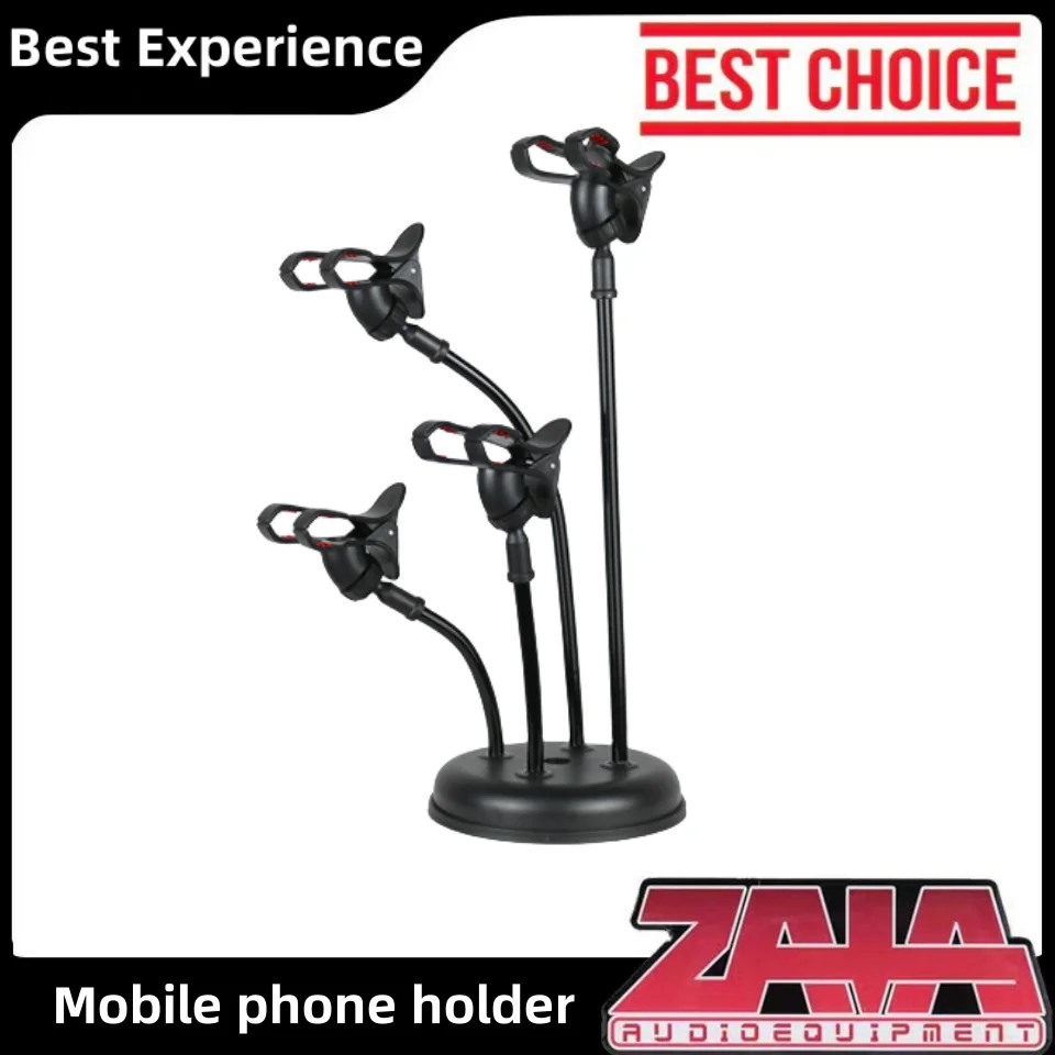 Mobile Phone stand Live Streaming Metal Tube Multi Position Desktop Stand Circular Base Stand Live Streaming Stand