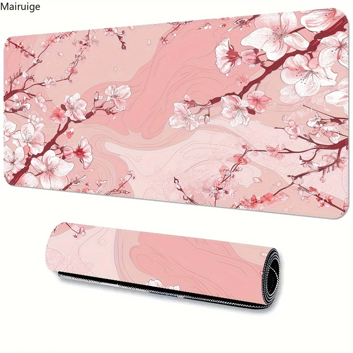 

Pink Cherry Blossoms Mouse Pad Sakura Cherry Blossom Gaming with Mousepad Base Computer Keyboard Mat for Work Offic Home pad