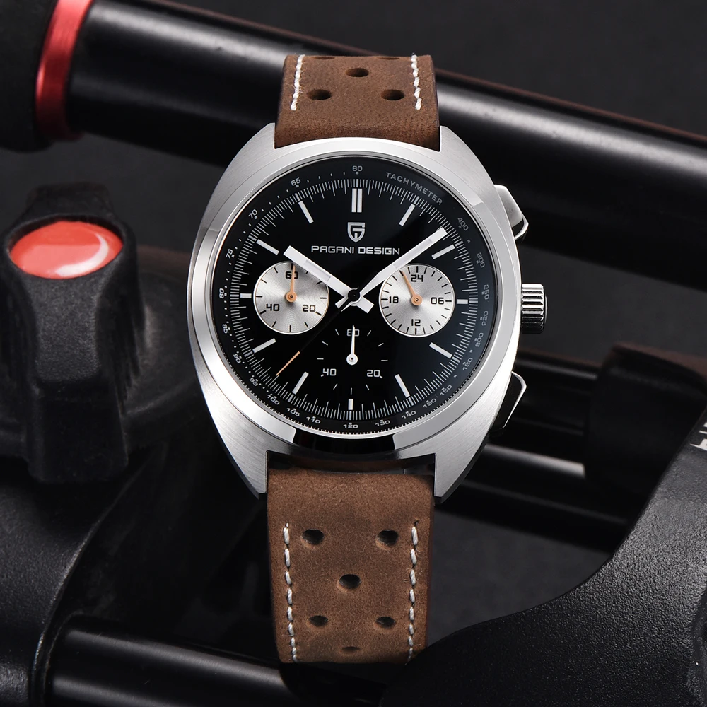 PAGANI DESIGN Men's Watches Luxury Quartz Wrist Watch For Men AR Sapphire Speed Chronograph Retro Dial Clock Reloj Hombre 2023