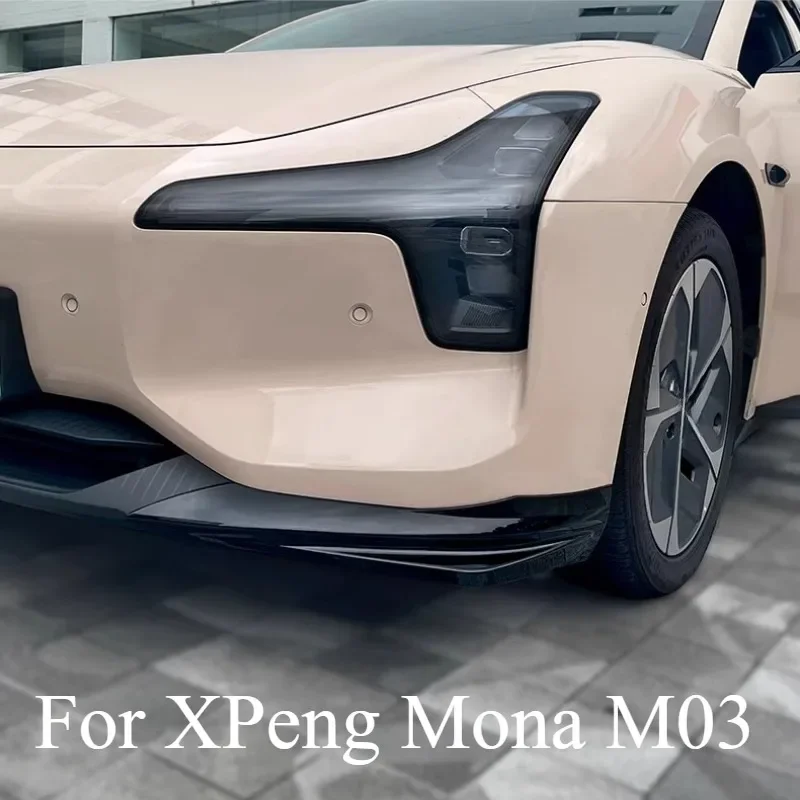 

Для XPeng Mona M03 2025 передняя лопата для объемной губы, передний бампер, защитная полоса, угловые аксессуары для модернизации, чернение автомобилей