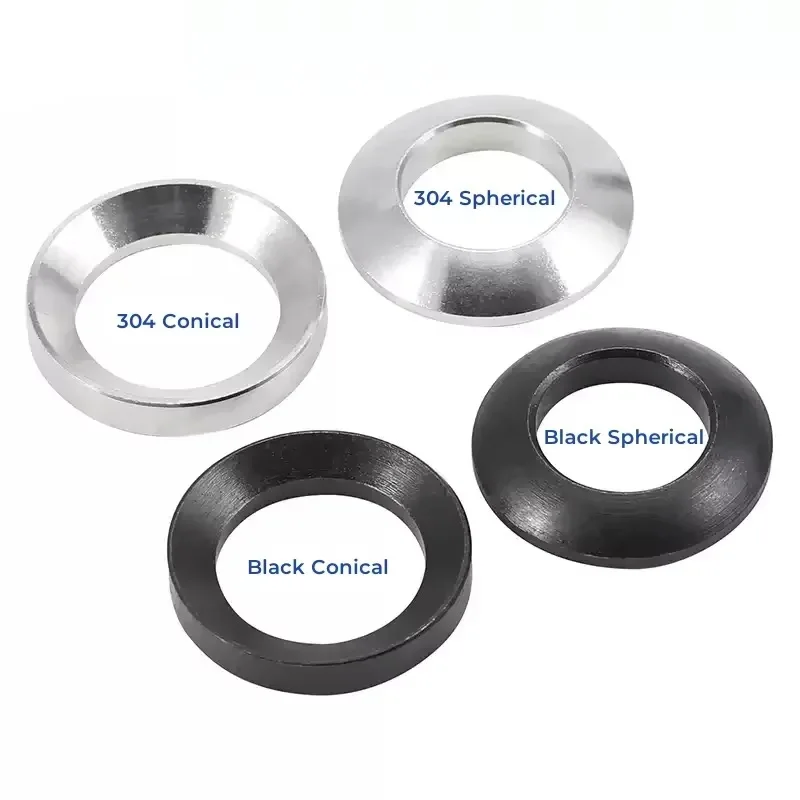 Conical Spherical Washer M6 M8 M10 M12 M16 M20-M48 Countersunk Washer Stainless Steel Concave Convex Cone Gasket Carbon Steel